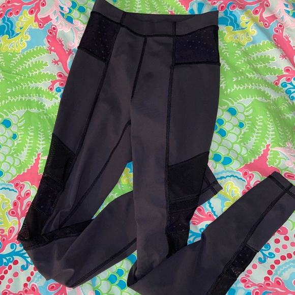 lululemon athletica Pants - LULULEMON black mesh cut out leggings size 0
